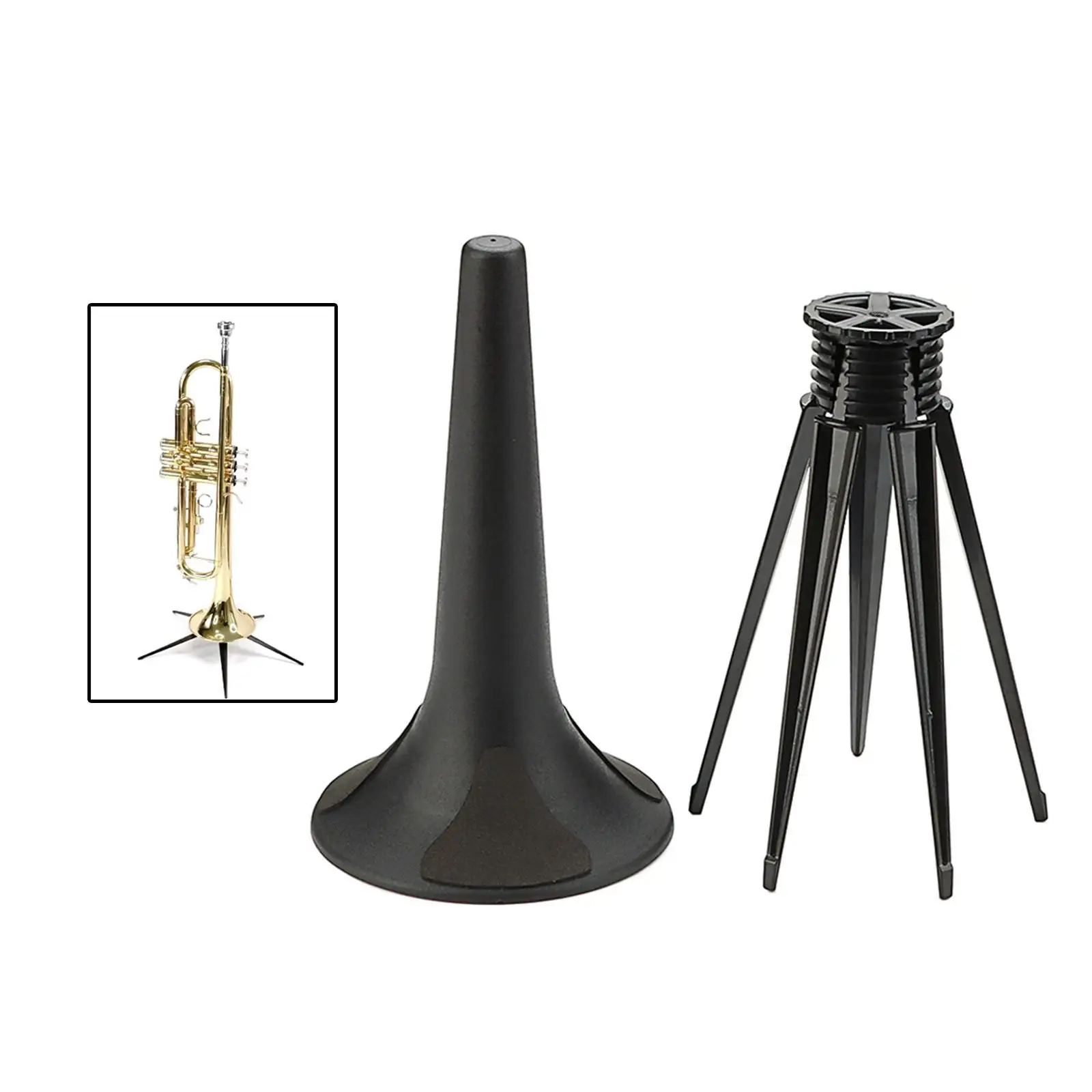 Trompetstandaard Opvouwbaar Muzikant Cadeau Blaasinstrument Accessoire Lichtgewicht metalen beenbasis Professioneel voor oefenconcert