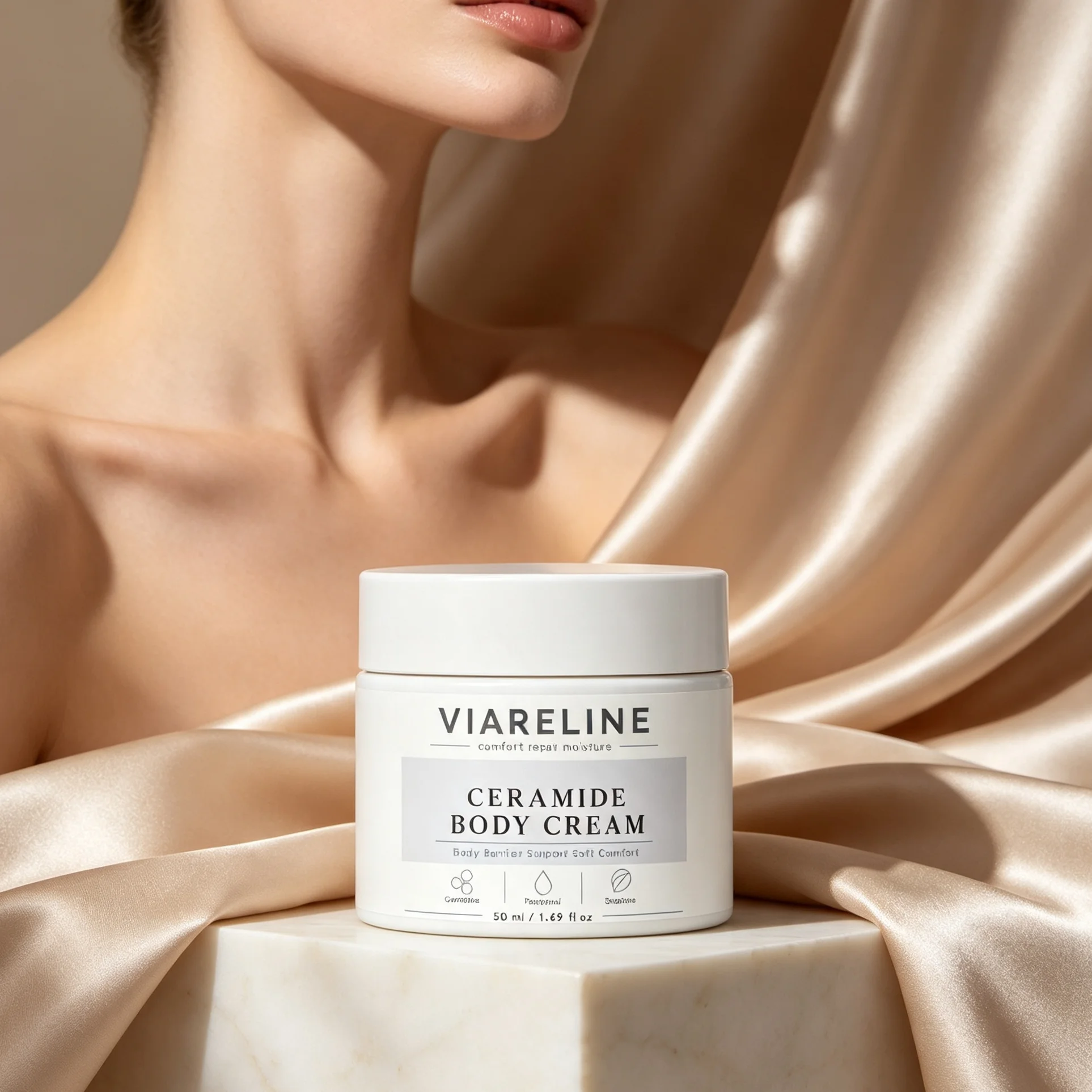 Luxury Skin Barrier Recovery Body Cream With Multi-Ceramide Soothe Irritated Dry Skin Long Lasting Hydrating Firm Body Skin