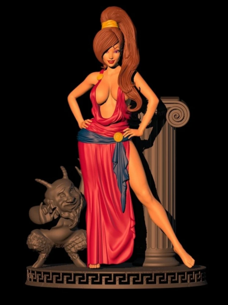 Statua in resina in scala 1/24 Confident Princess e retinue Nsfw due versioni Kit modello assemblato Kit garage 3D non verniciato smontato