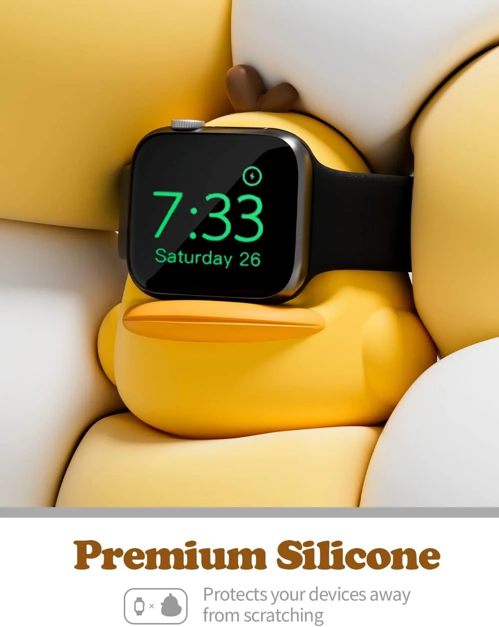 Suitable for Apple Watch Charging Stand iwatch10 Charging Stand Cute Yellow Duck Applewatch Creative Charging Universal Base S7S