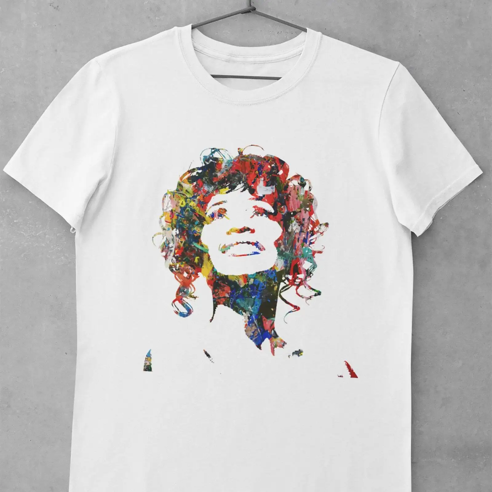 Vintage Whitney Houston Painting Fan Art T Shirt For Fa