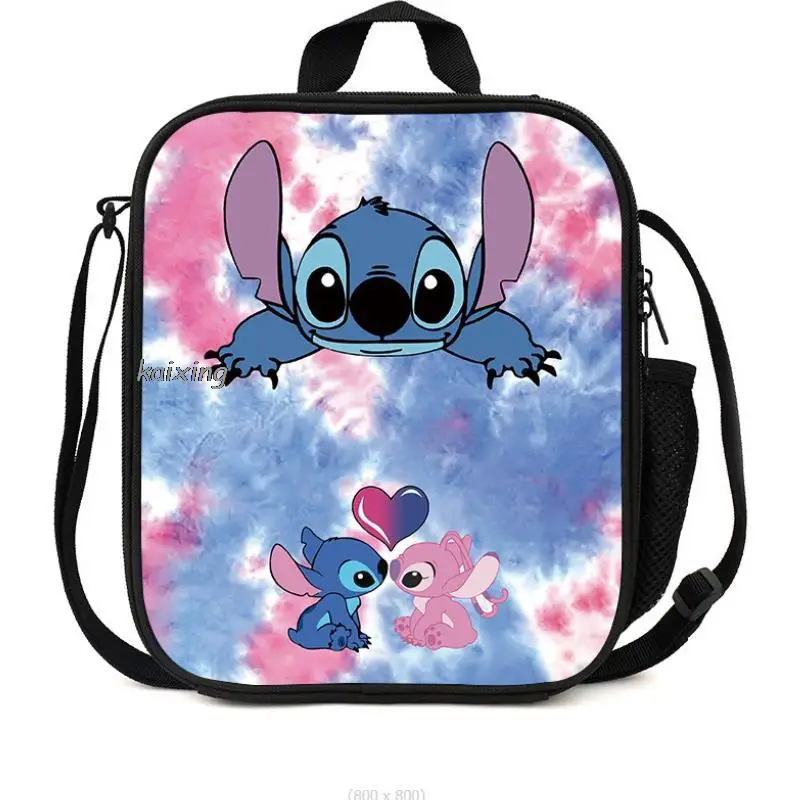 Hot Lilo And Stitch Women Insulated Lunch Bag Tote Thermos Cooler Food Pranzo Box for Kids Boy Girls Best Gift