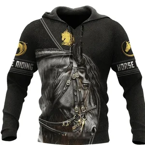 Hoodies Unisex 3D überall über Druck, Harajuku -Pullover, ungezwungenes Sweatshirt, Jacke, Trainingsfakt, Mantel, Jacke, Pferd, Straße, Bronc, Reiten 10 Hauptverkauf Chapeu Herren Rodeo - №9