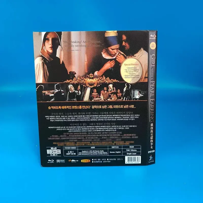 Spot American Drama Girl with Pearl Earrings Chinese Subtitles 1 Disc BD Blu-ray