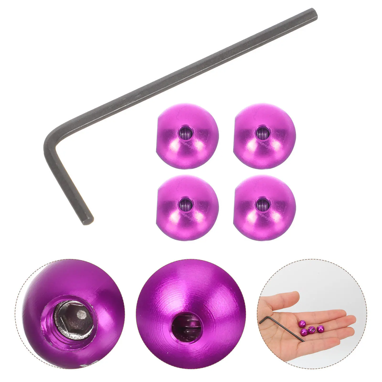 1Set High Grade Aluminum Bike Cable Ball Caps Strong Brake Cable End Covers Prevent Wire Fraying Secure Hand Tightening Easy