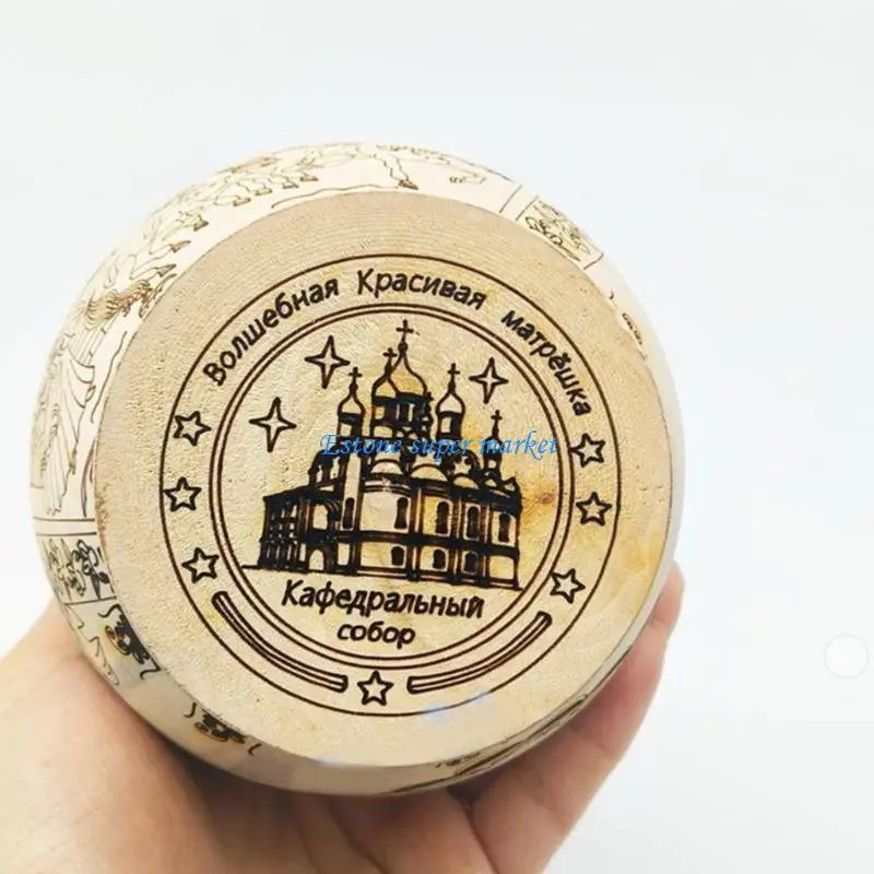 090B rękodzieło sztuka kulturalna rosyjskie lalki drewniana lalka do układania w stosy zabawka obsadka do pióra dla dorosłych i