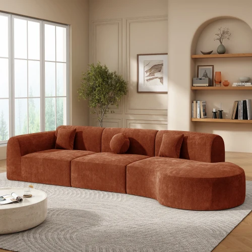

#Modern Sponge Wood Legs Fabric Sectional Sofa Modular For Living Room Or Hotel For Apartment Use