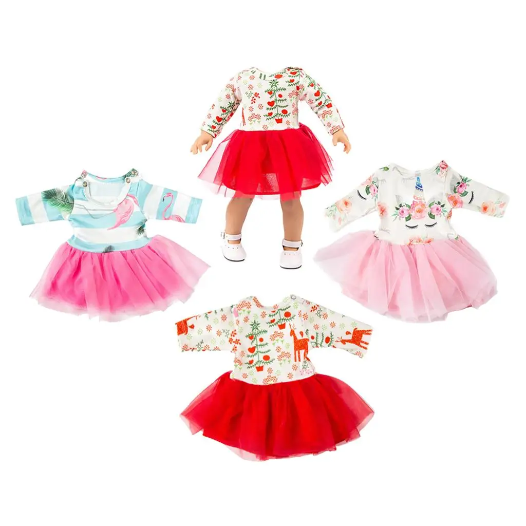 

18 Doll Clothes Princess Dress Skirt Outfit Doll Girls Accessories Gifts