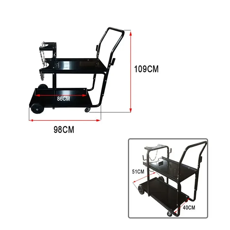 Electric welding trolley two-protection welding car gas shielded welding mobile hand-pulled car auto repair tool