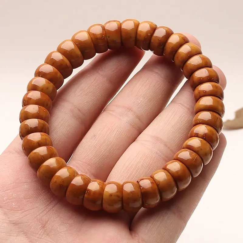 Purple Golden Mouse Golden Rice Bowl High-end Bodhi Bracelet Bead Hollow Seed Beaded Finished WenPlay Single Circle HandString
