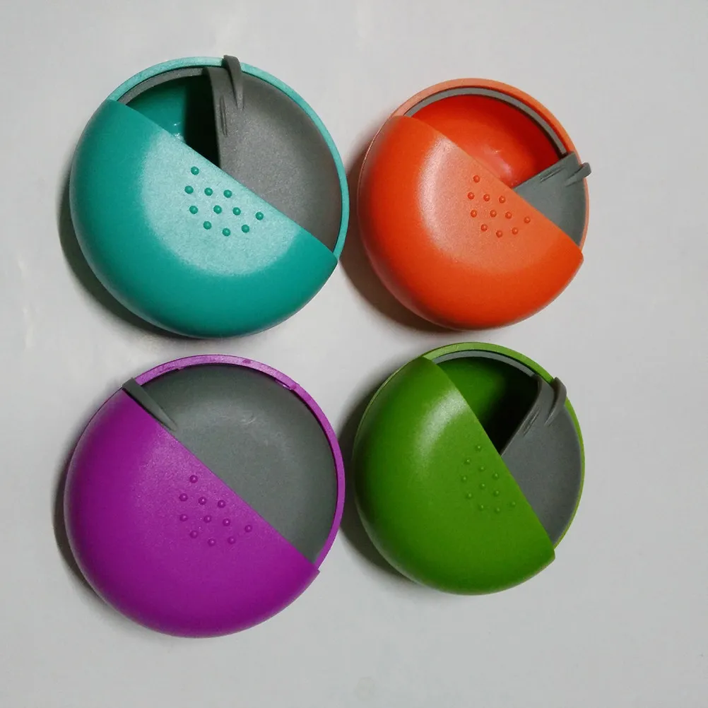 4Pcs Vintage Style Rotating Pill Box Small Sturdy Travel Medicine Organizer for Hiking Running Skiing Outdoor Daily Use Weekly