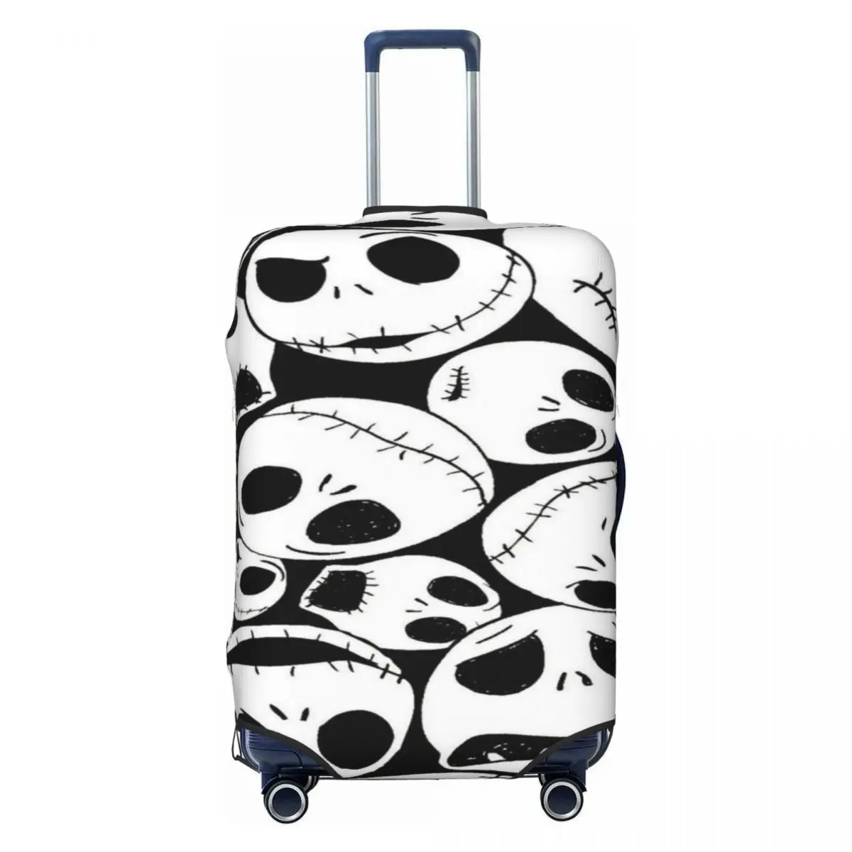 

Custom Jack Skellington Repeat Luggage Cover Elastic Travel Suitcase Protective Covers Fits 18-32 Inch