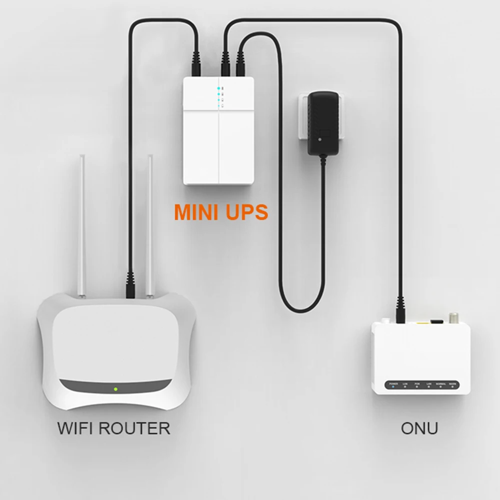 

Источник бесперебойного питания DC12V 9V для резервного модема маршрутизатора с двойными выходами 12V поддерживает до 6 часов непрерывной мощности