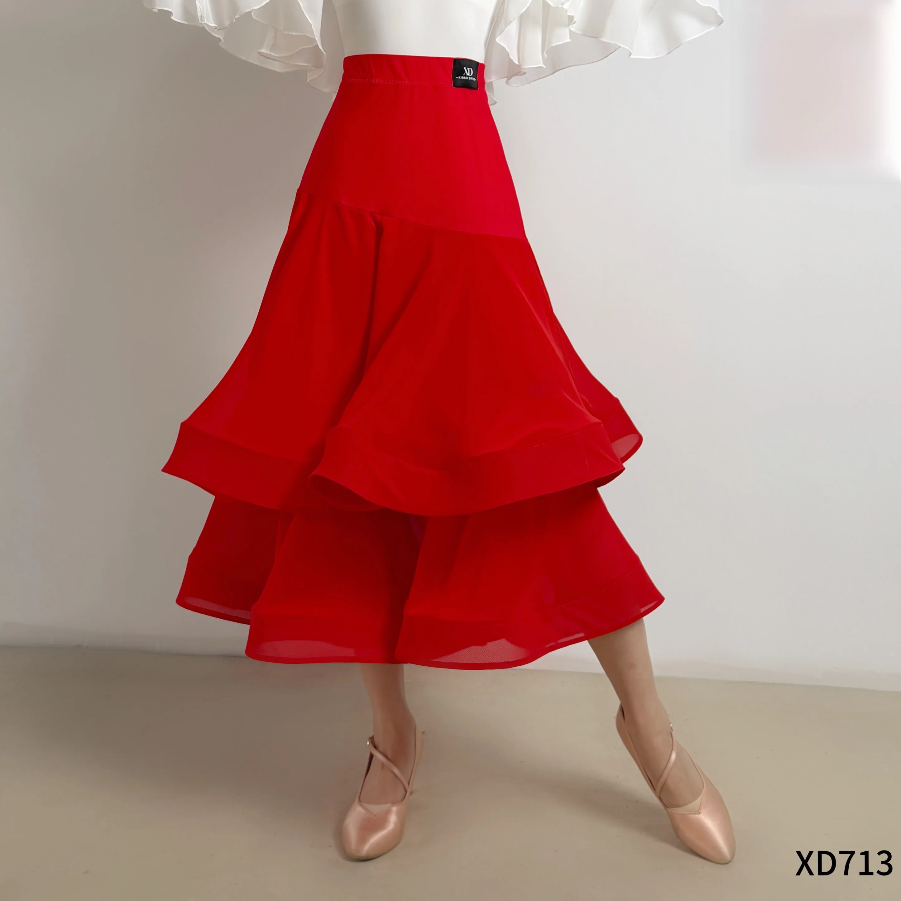 modern-dance-skirt-suit-for-women-adult-chiffon-half-length-new-style-practice-costume-xiduo-dancewear-xd713-classic-versatile