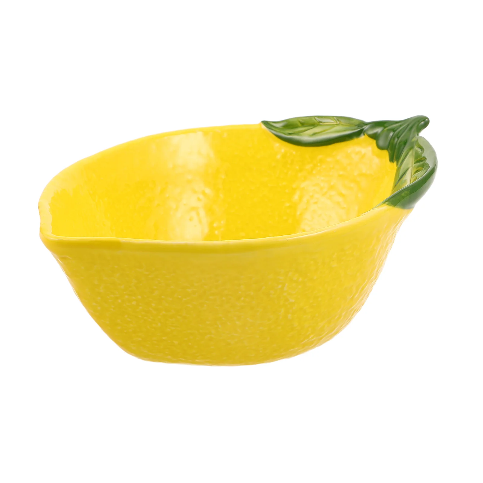 

Hand-Painted Embossed Lemon Jewelry Dish Ceramic Summer Decorative Tray for Rings Earrings Necklaces Vanity Display Plate