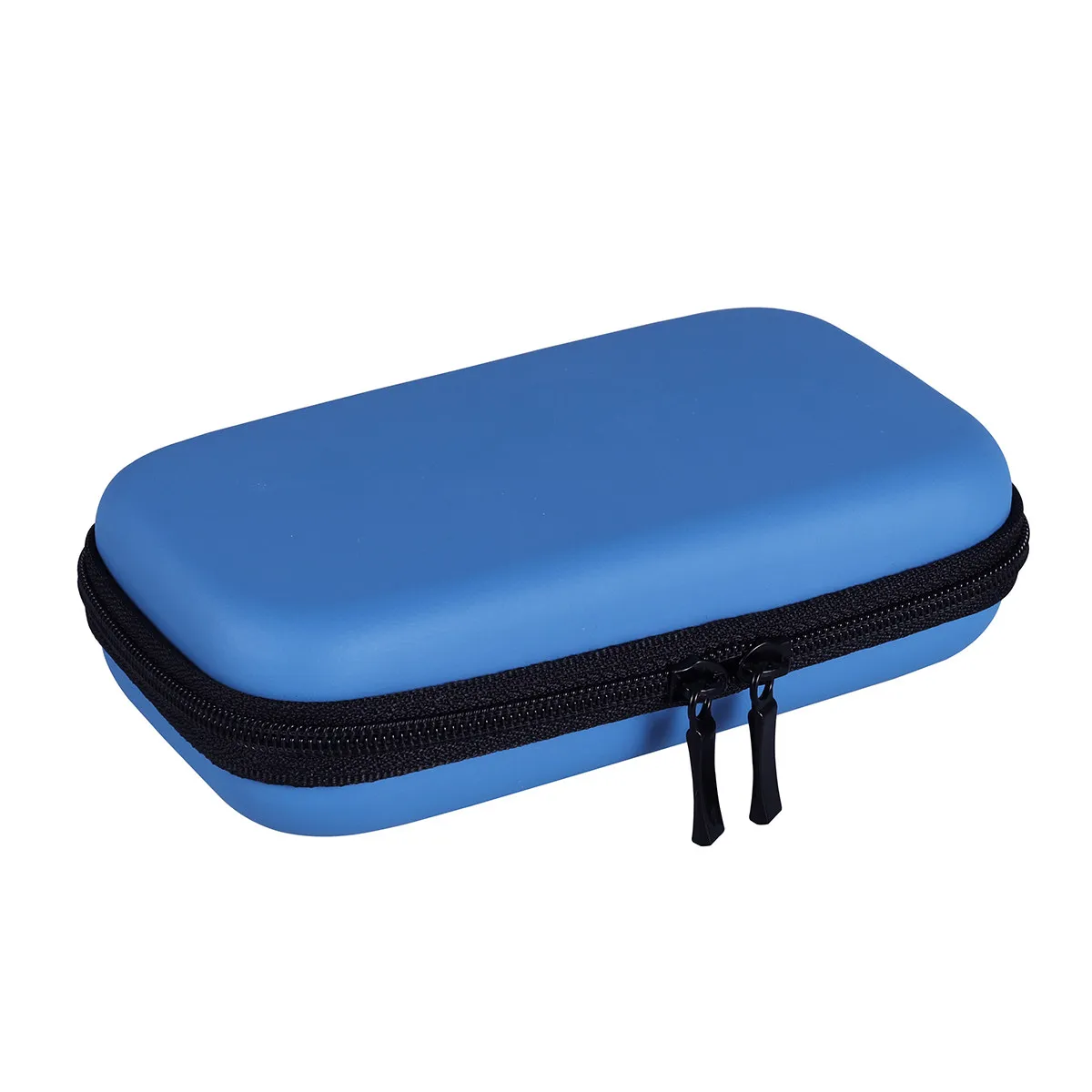 Eva Waterproof Shockproof Earphones Storage Bag with Mesh Pocket Elastic Interior Compact Travel Organizer for USB Cables Coins
