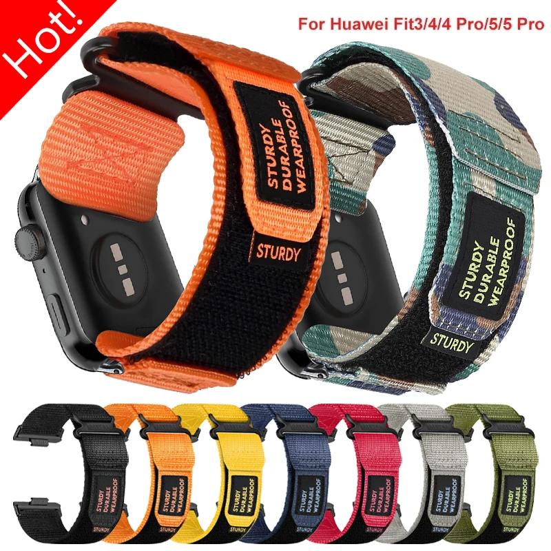 Sport-Nylonarmband für Huawei Watch Fit 5Pro 4Pro Band Armband für Huawei Fit 3/4/4 Pro/5/5 Pro Smartwatch-Zubehör