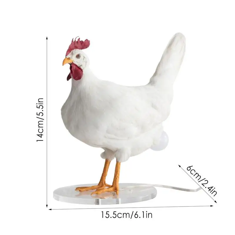Lámpara de huevo de pollo, huevo de gallo, luz LED de noche, lámpara de mesa de resina USB, dormitorio, sala de estar, escritorio, adornos nórdicos, decoración del hogar