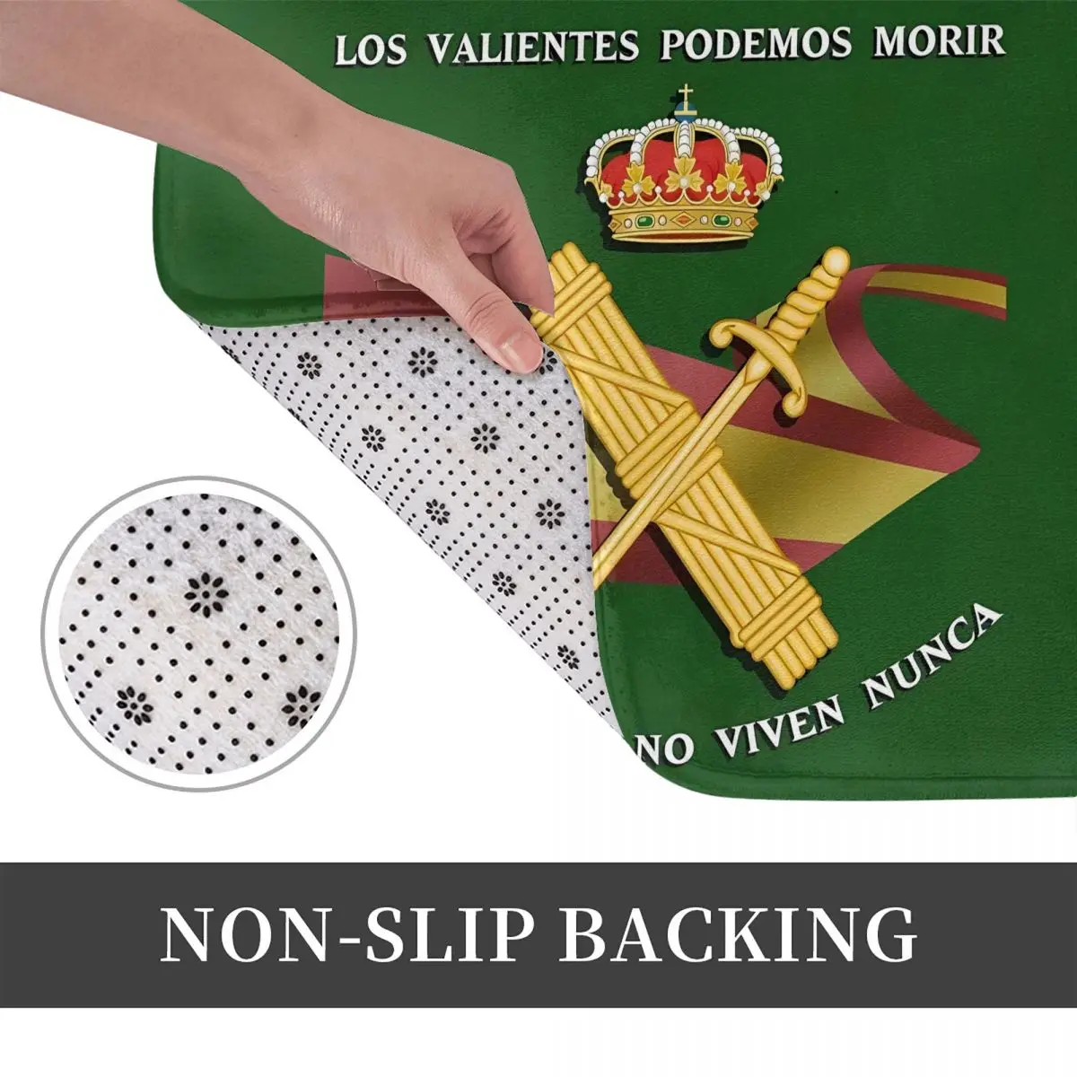 Spanish Guard Civil Bath Mat Spain Flag Absorbent Toilet Mat for Shower Home Entrance Anti-Slip Foot Mat Printed Bathroom Mats