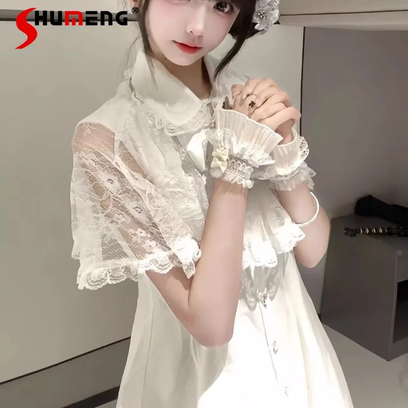 

Lolita Water Color Vestidos SC Mine Series Mass-produced Lace Shawl Bow Dress Japanese Style Cute Gentle Dresses Women's Clothes