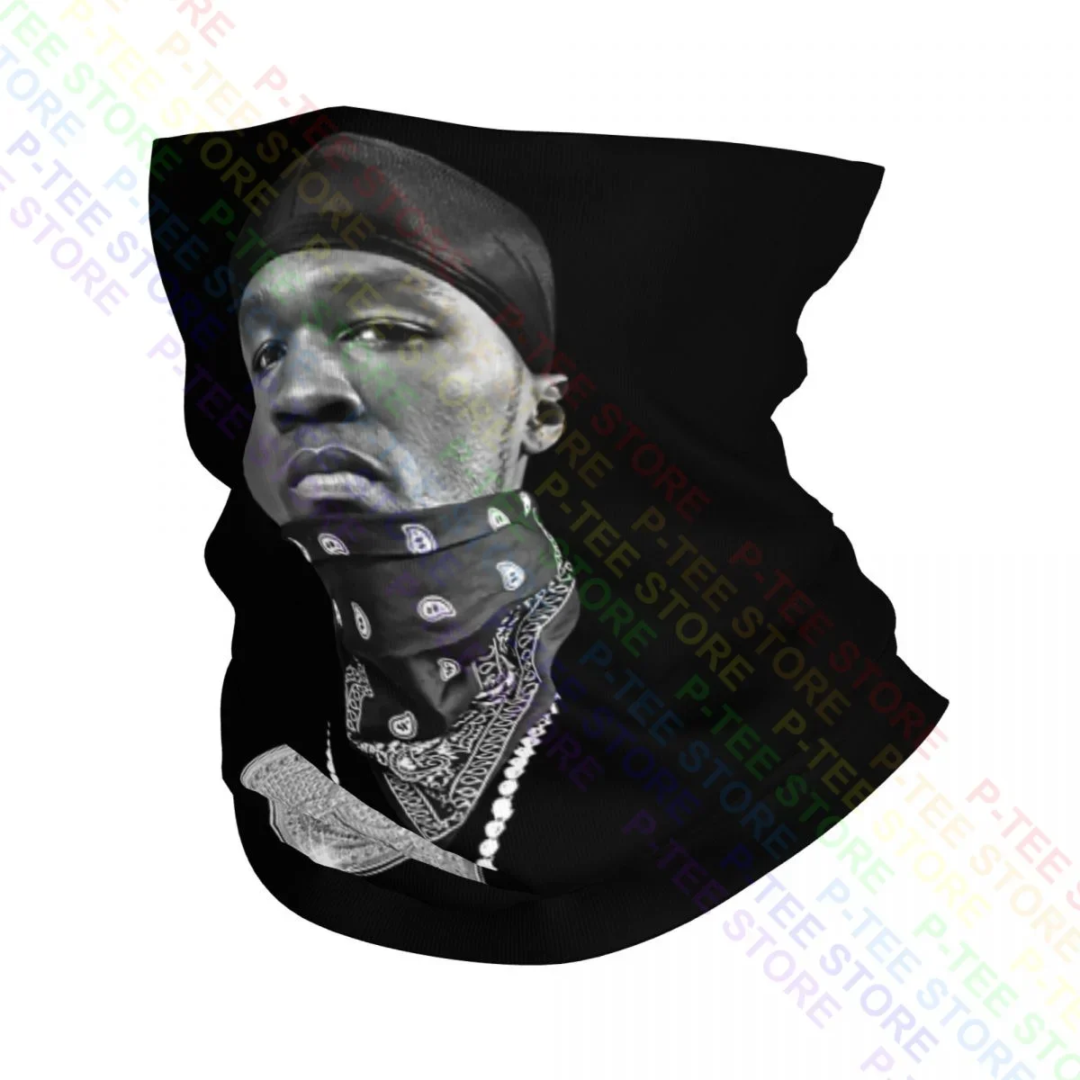 50 Cent X G-Unit Rap Tee Hip Hop Lloyd Banks Yayo Neck Gaiter Bandana Scarf Face Mask Simple Anti-uv High Quality