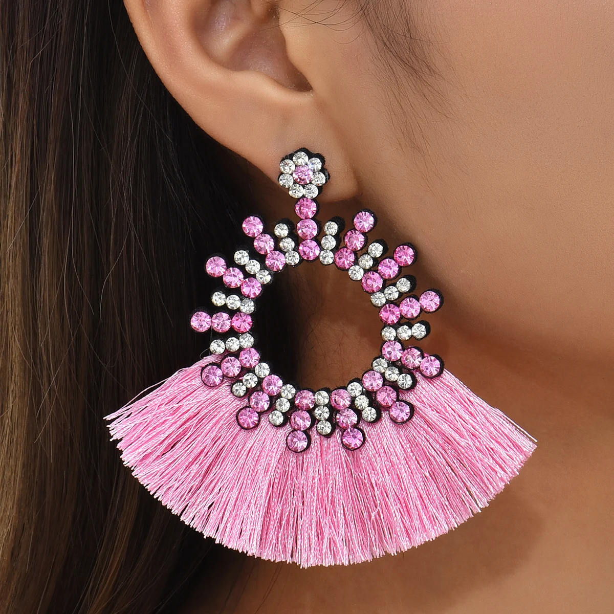 Fashion Bohemia Long Tassel Earrings for Women Ethnic Big Drop Earrings Statement Dangle Earring Fashion Jewelry pendientes