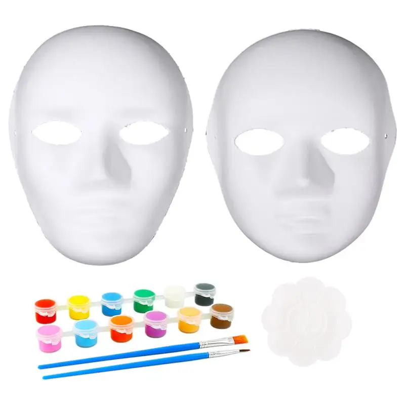 Paper Mache Masque 10PCS Paper Blank White Mask Halloween Cosplay Cat DIY Paintable Half Face Mask per progetti artistici