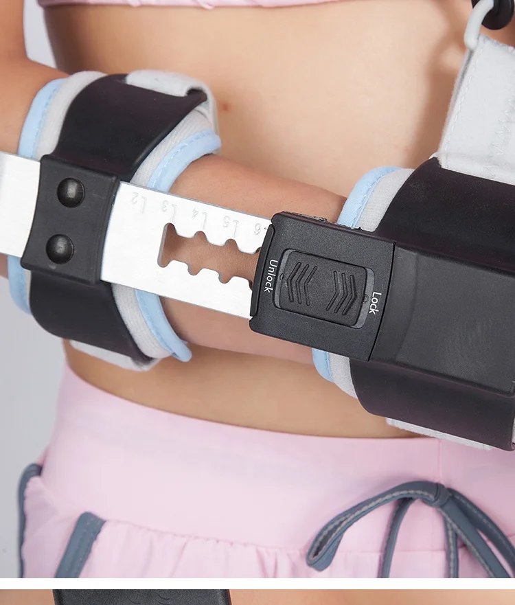 Ortesi del gomito con supporto per gomito incernierato articolato regolabile per il recupero da infortuni postoperatorie