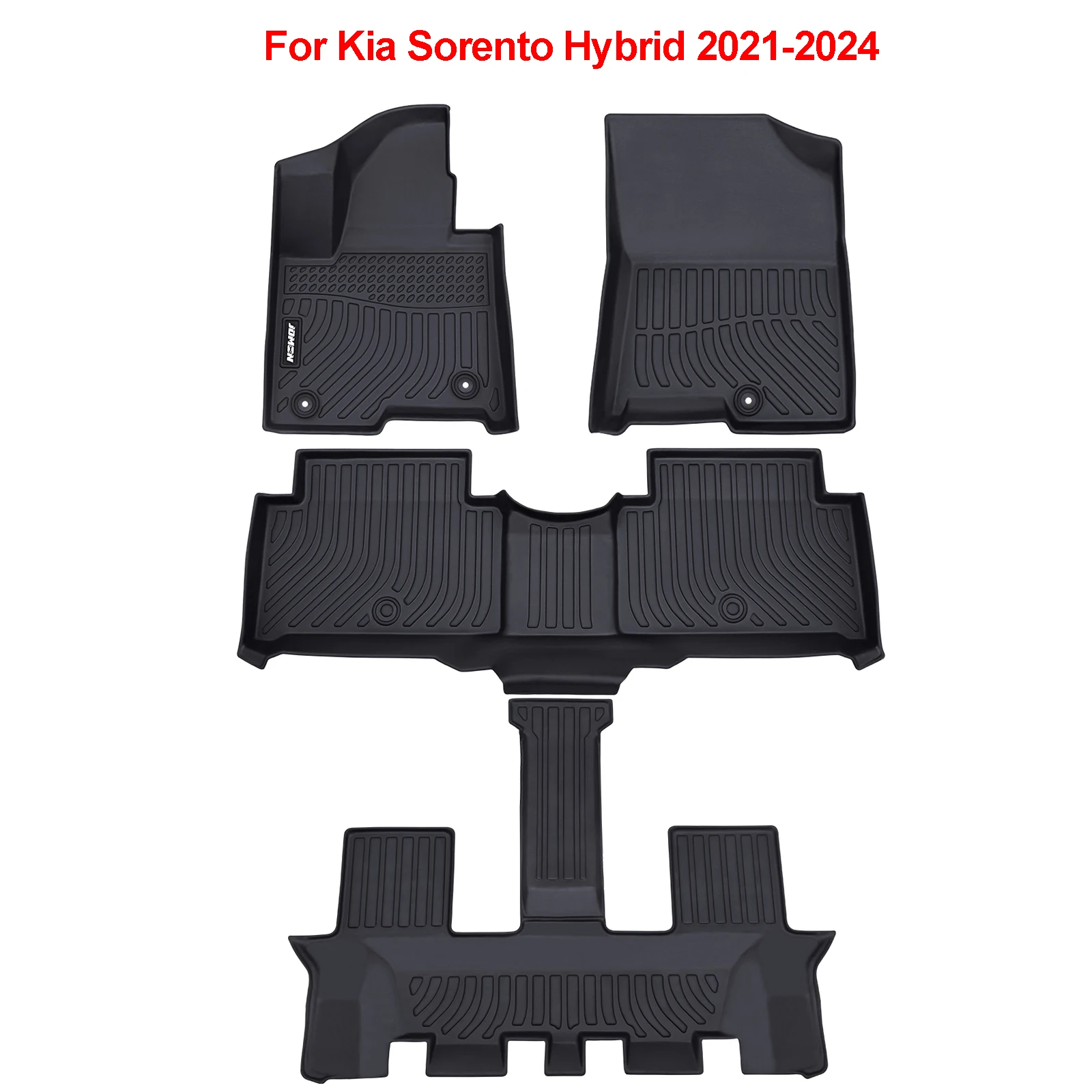 

Car Floor Mats For Kia Sorento Hybrid 2021-2024 Auto Protective Pad Carpete Black 6 Seat 3 Row Car Foot Mat For Kia (PHEV & HEV)