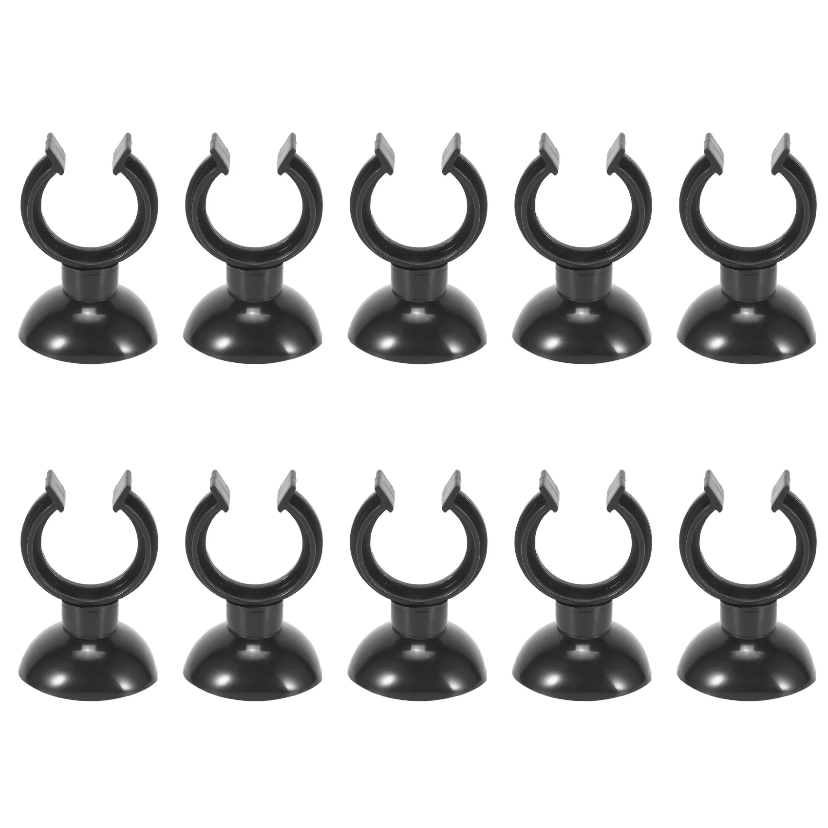 10 Pcs Black Suction Cup Holder 20mm Dia Tube Airline for Aquarium