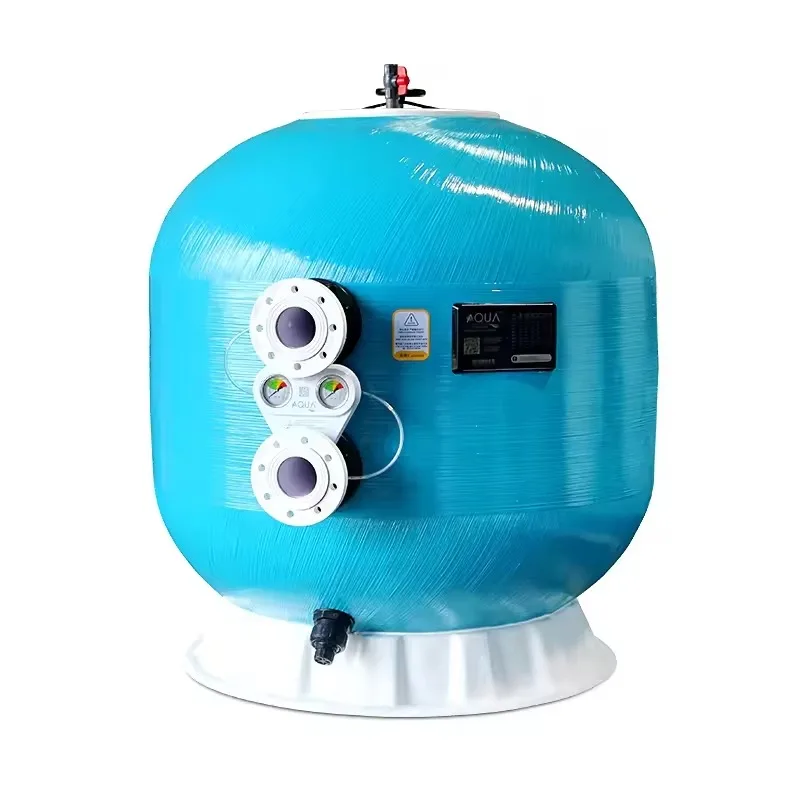 k4Cowater 30m3 Side Mount Fiberglass Sand Filter Aquaculture Swimming Pool Water Treatment 220V 1 Year Warranty