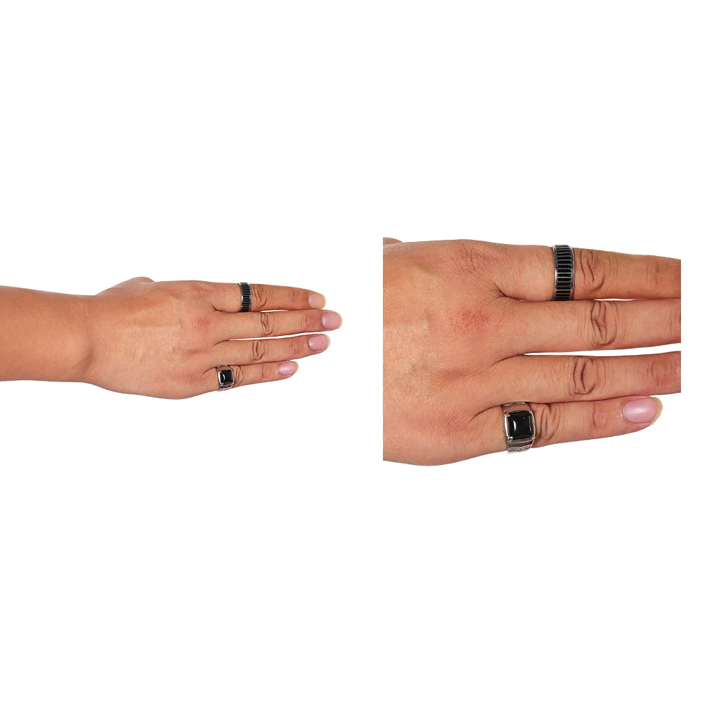 تمويه التلفزيون ST 5 داستن هندرسون تأثيري خواتم أسود فضي خاتم زي اكسسوارات هالوين لعب الأدوار كرنفال وتتسابق الدعائم #4