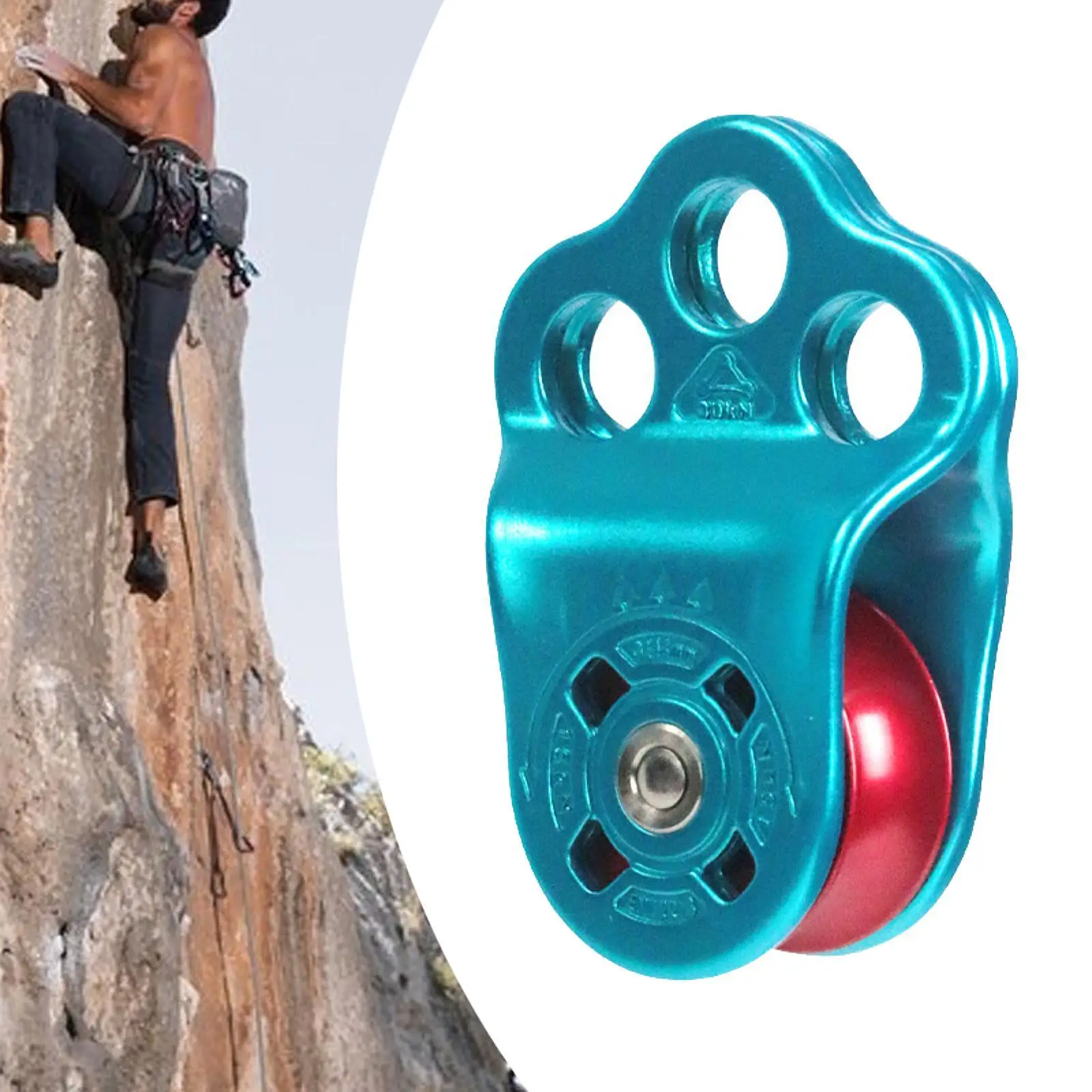 Climbing Pulley Three Hole for Arborist Zipline Sports High Altitude Rescue