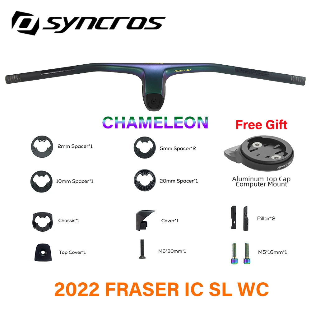 2022 SYNCROS FRASER IC SL WC Chameleon For Sparks Frame -20° Full Carbon Fibre Integrated Cockpit MTB Handlebar With Mount Stand