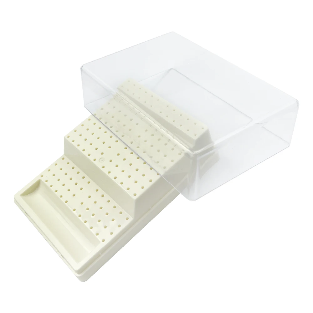 168 Hole Dental Bur Organizer Plastic Burs Holder Autoclavable Disinfection Box Block Sterilizer Case Dentistry Instrument Stand