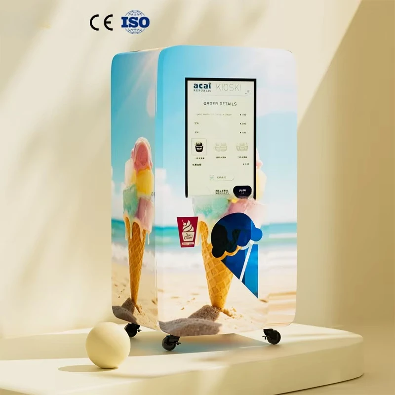 Hot Sale Automatic Ice Cream Vending Machine Commercial High Efficiency Easy Operate Best Quality Soft Ice Cream Machine