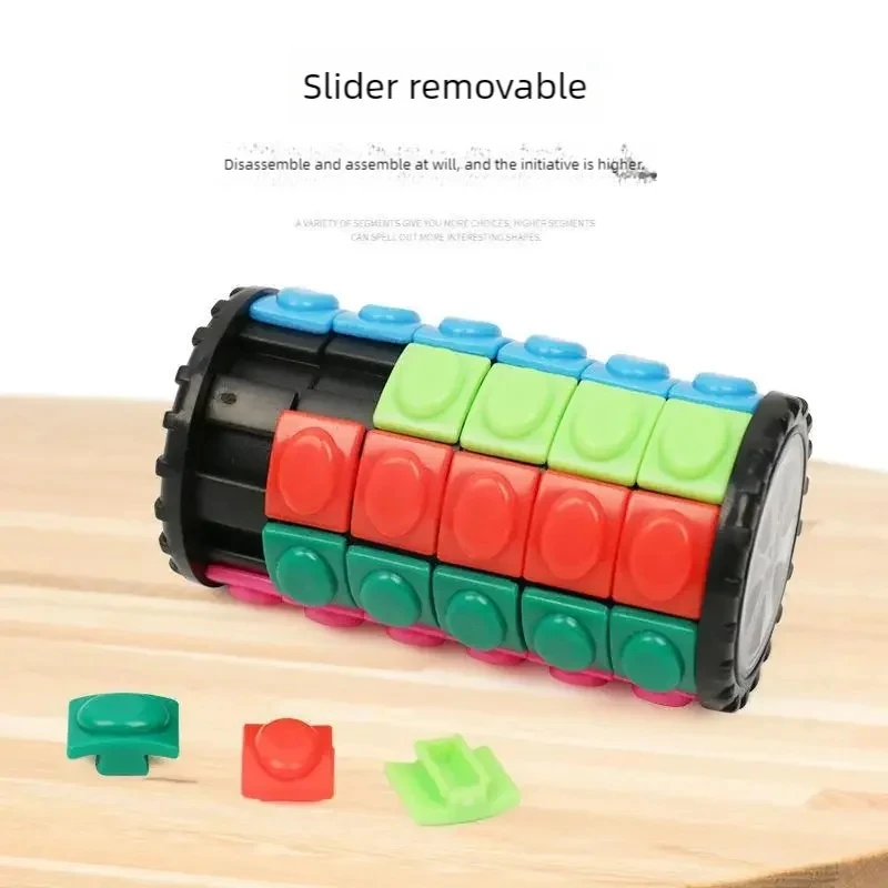 Corn Stress Relief Toy Cube Children Enlightenment Magic Tower Finger Sensory Toy Brain Training Decompression Toy for Kid Adult