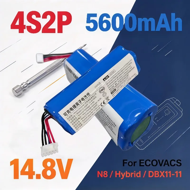 S10-Li-144 Spare Li-ion Battery Fit ECOVACS Deebot N7 920 950 N8 Pro DX9G Yeedi 2