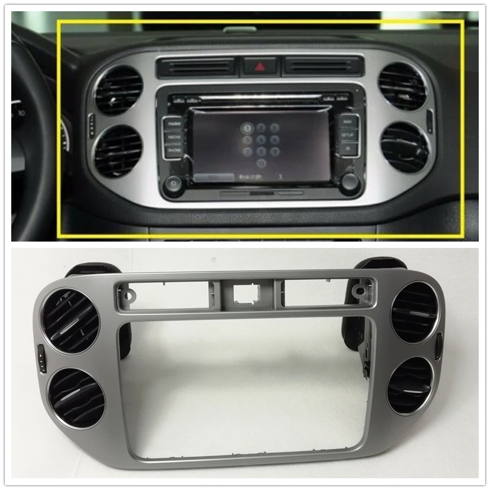 

Front Dash A/C Outlet Center Air Vent Frame Cover Central Console Dashboard Trim For Volkswagen VW TIGUAN 2013-2018