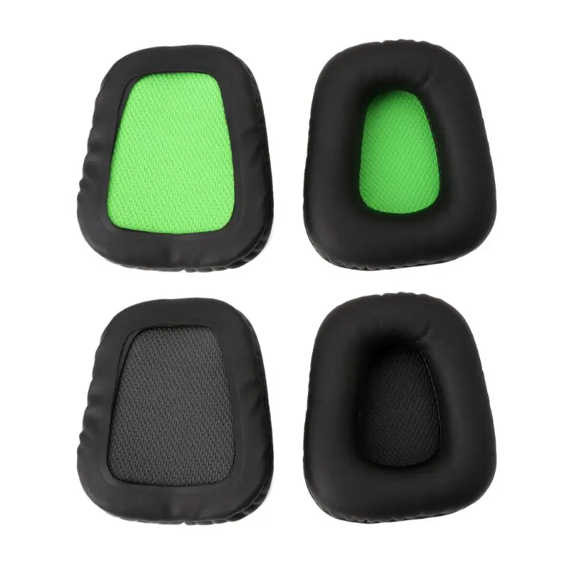 Replacement Ear Pads Earpads Foam Cushions for Razer Electra V1 / V2 Headphones Headset High Quality Black Green 1 Pair Earpads