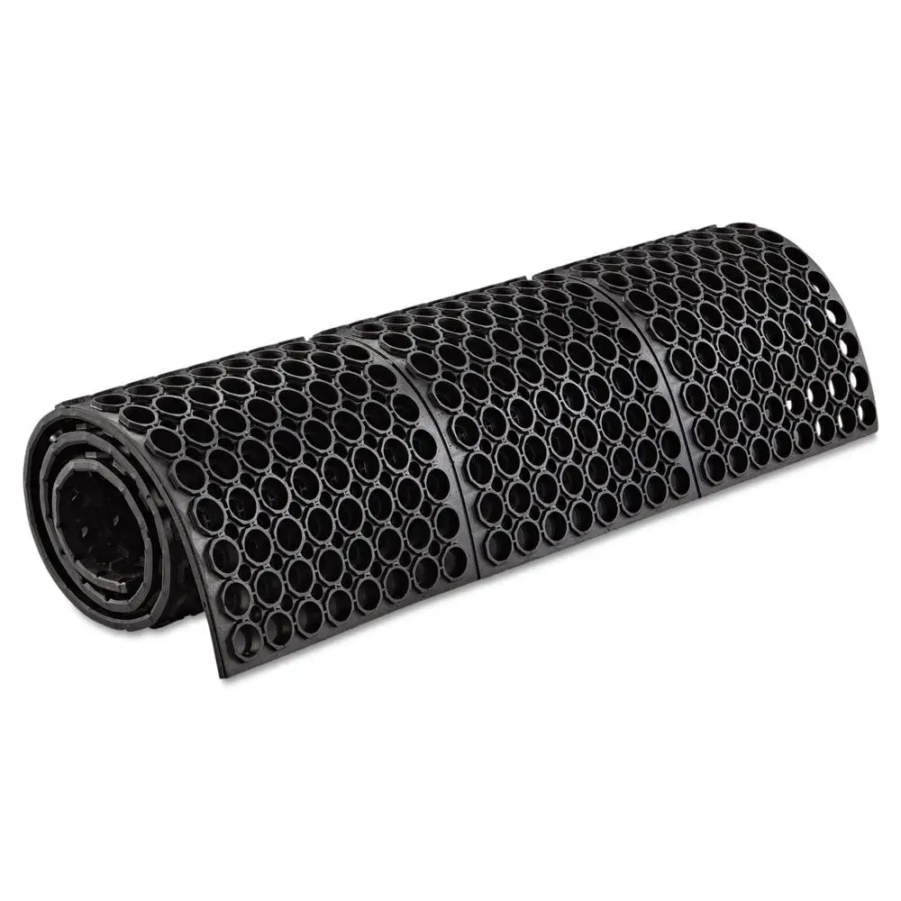 Heavy-Duty Anti-Fatigue Drainage Mat Rubber Raised-Rib Design Comfort Safety Workplace 36x60 Durable Square Edges Drainage Holes
