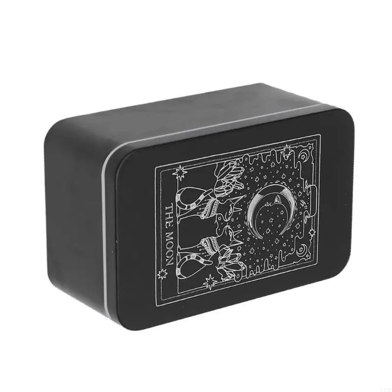 Rectangle Metal Cards Box Playings Tarots Container Jewelry Storage Case Packing Game Empty Card Storage Box