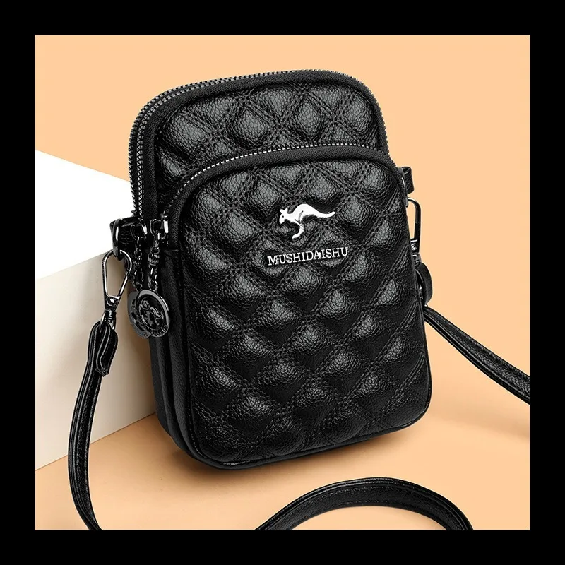 

Женская сумка для мобильного телефона 2025 года, модная универсальная сумка через плечо с бриллиантами, простая и модная сумка-мессенджер для матери среднего возраста Tide