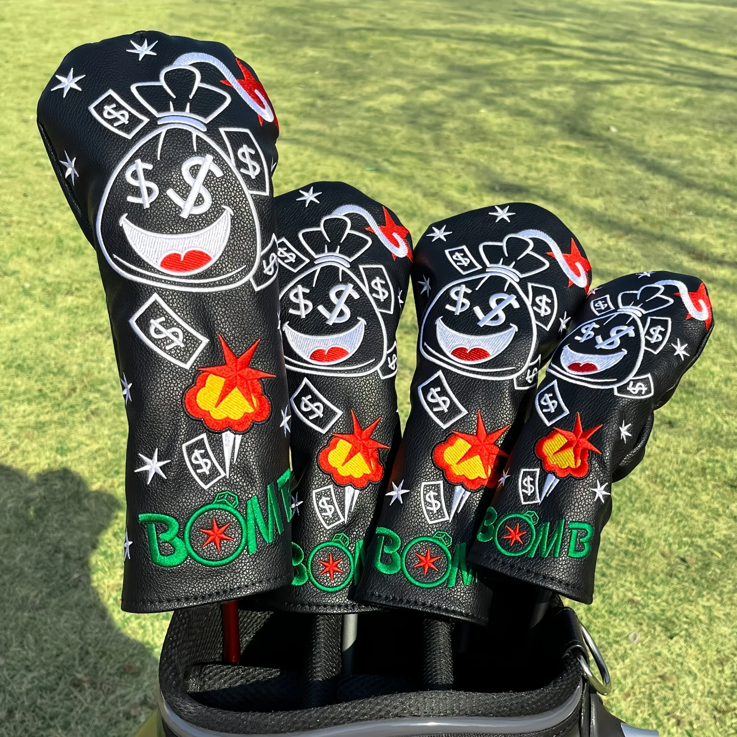1pc/4pcs Golf Club Headcovers Suitable for - Compatible for Driver, Fairway, Heads: Money Design Club Protective Cover