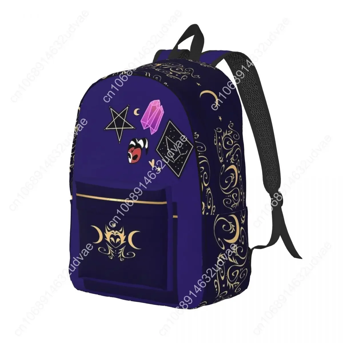 Helluva Boss Stolas Cartoon Backpack School Book Bags Canvas Daypack Kindergarten Primary Bag Gift