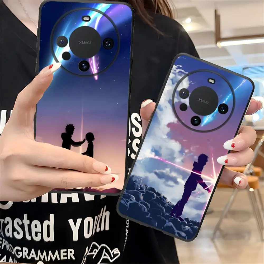 

Anime Your Name Mobile Phone Case for Huawei Mate 60 50 40 30 20 10 Pro Plus Lite E 5G Black Pretty Cellphones Luxury