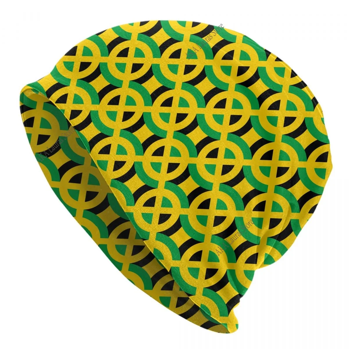 Jamaica Flag Autumn Female Warm Beanies Double Used Outdoor Bonnet Hats