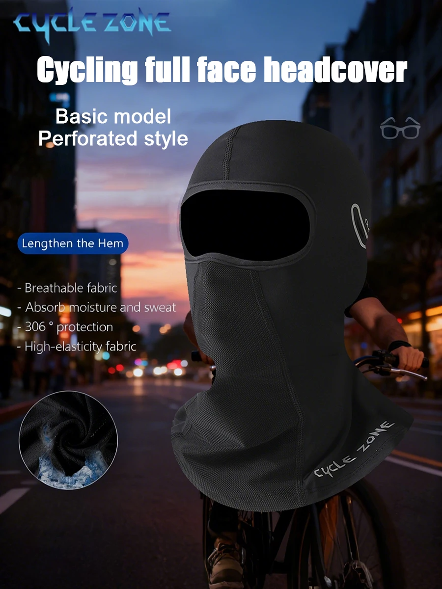 

MTB Bike Breathable Mask Winter Warm Full Face Mask High Elastic Balaclava Hat with Glasses Hole for Men Women Cycling Equipment