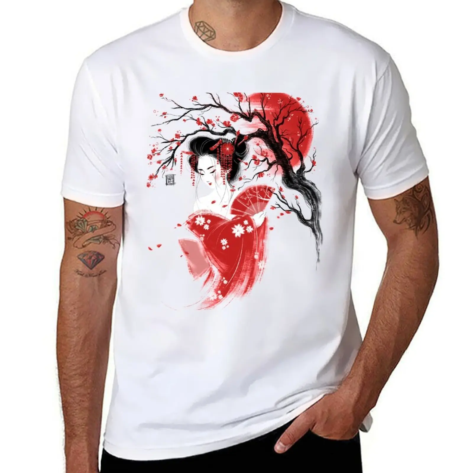 

t cotton man cotton Red cotton man man T-Shirt Geisha shirts t shirt shirt heavy t soft for