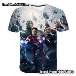 Summer Marvel Superhero Kids Mens Family Look The Avengers t shirt 3D Prited T shirts Boys Short Sleeve Cos Parent-child outfit